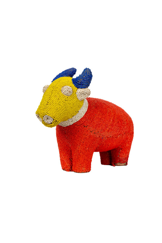Sculpture perlée zoulou – Vache traditionnelle (Collection Héritage)
