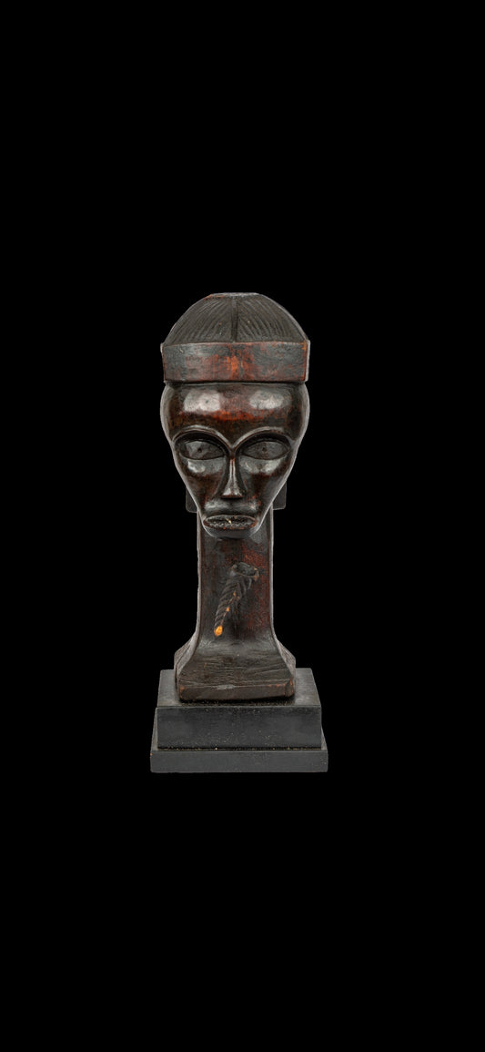 Tête de reliquaire Fang – Gardienne des ancêtres, Collection Prestige (Prix sur demande)